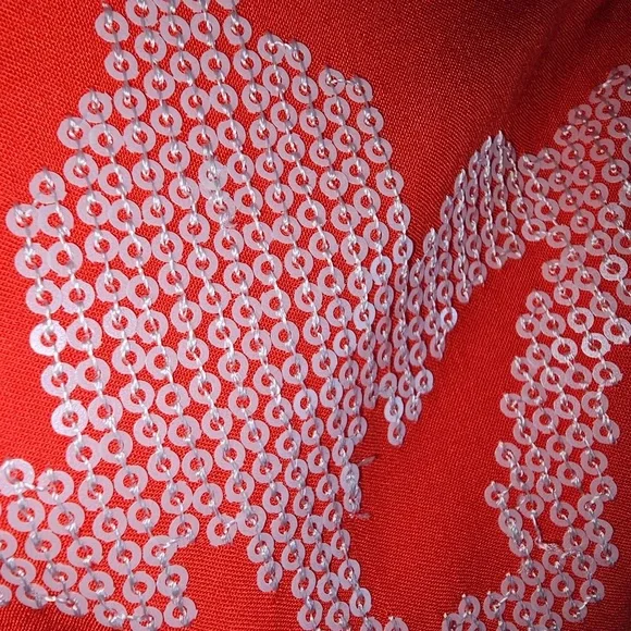Eva Franco Orange/Red dress size 6 sequence - Picture 5 of 7